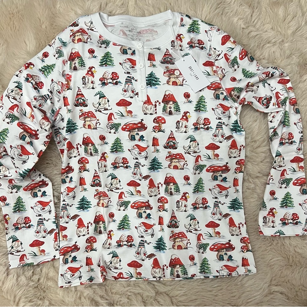 Women’s Gnome 2pc Pajama Set | Sz M 
100% Organic Cotton | Christmas Holiday - Picture 3 of 15